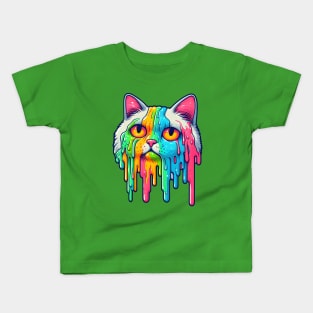 Colorful melting cat Kids T-Shirt